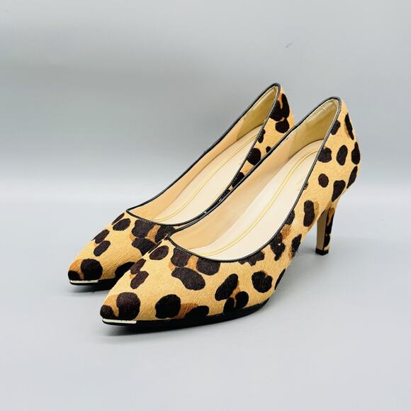 Cole Haan Shoes Womens 8.5 Brown Leopard Calf Hair Grandseries Dress Pumps Heels - Picture 4 of 13